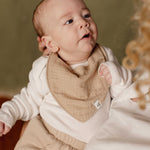 Load image into Gallery viewer, Hummus Organic Baby Bandana Bibs Pack of 3
