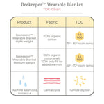 Load image into Gallery viewer, Good Night Sky Organic Warmer Beekeeper™ Wearable Baby Blanket - Ranunculus