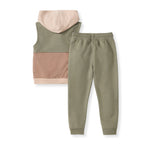 Load image into Gallery viewer, Sleeveless Color Blocked Infant Sweatshirt Set