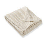 Load image into Gallery viewer, Organic Cotton Cable Knit Baby Blanket - Oat
