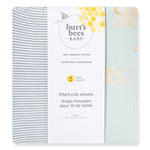 Load image into Gallery viewer, Good Night Sky Organic Cotton Crib Sheets Set of 2 - Ice Flow