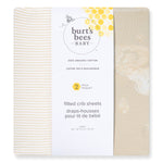 Load image into Gallery viewer, Good Night Sky Organic Cotton Crib Sheets Set of 2 - Limestone