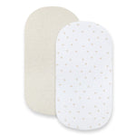 Load image into Gallery viewer, Golden Bee Organic Cotton BEESNUG® Fitted Bassinet Sheet 2 Pack