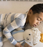 Load image into Gallery viewer, Rugby Stripe Organic Cotton Two-Piece Pajamas - Quarry