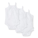 Load image into Gallery viewer, Solid Organic Cotton Baby Camisole Bodysuits 3 Pack