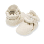Load image into Gallery viewer, Organic Cotton Quilted Bee Baby Booties - Oat