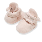 Load image into Gallery viewer, Organic Cotton Quilted Bee Baby Booties - Ranunculus