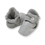 Load image into Gallery viewer, Solid Organic Cotton Baby Booties - Heather Grey