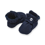 Load image into Gallery viewer, Solid Organic Cotton Baby Booties - Midnight