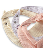 Load image into Gallery viewer, Organic Cotton Baby Bandana Bibs - Pink Sand Back