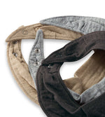 Load image into Gallery viewer, Organic Cotton Baby Bandana Bibs - Ash Back