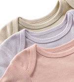 Load image into Gallery viewer, Organic Solid Short Sleeve Bodysuits - Set of 3 - Pink Sand - 6-9 Months ALT