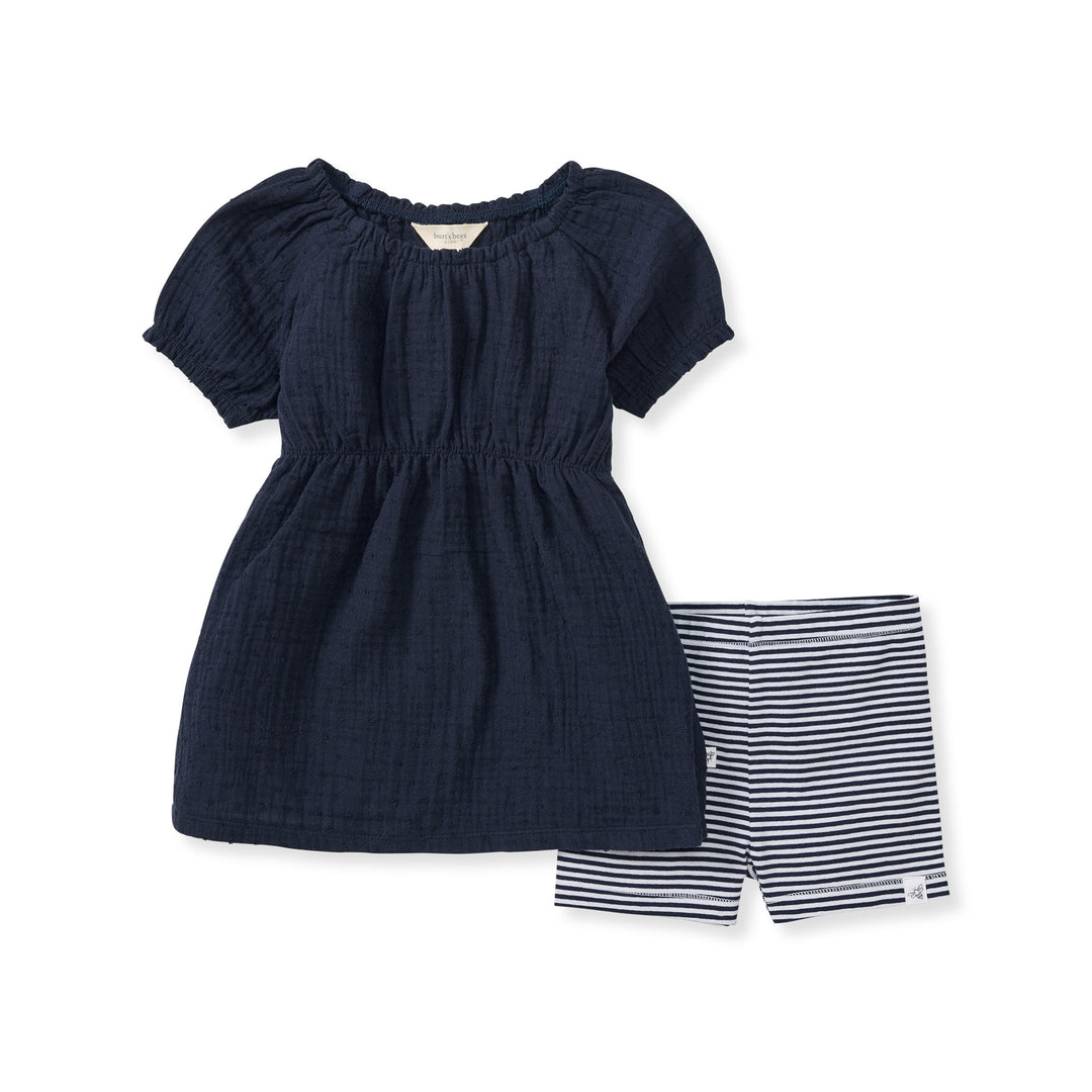 Dotted Muslin infant Set - Midnight