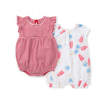 Load image into Gallery viewer, Rocket Pop Baby Girl Romper 2 Pack Set