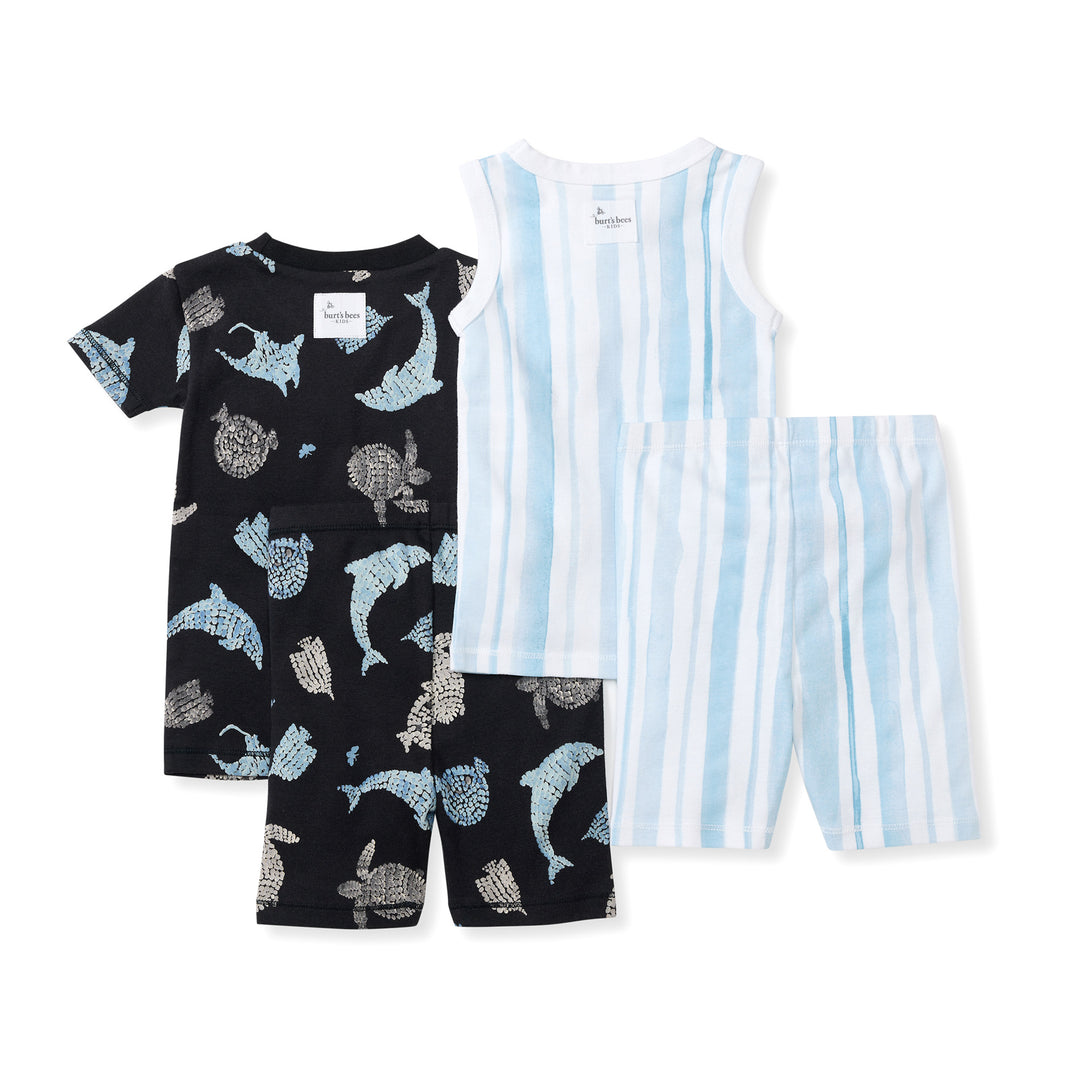 Mosaic Sea Animals 4 Piece Infant PJ Set