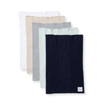 Load image into Gallery viewer, Solid Organic Cotton Burp Cloths 5 Pack - Midnight