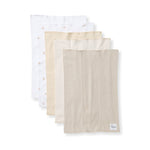 Load image into Gallery viewer, Golden Bee Organic Cotton Burp Cloths 5 Pack