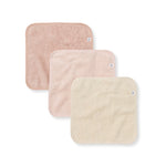 Load image into Gallery viewer, Organic Cotton Woven Terry Solid Washcloths 3 Pack - Pink Sand