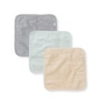 Load image into Gallery viewer, Organic Cotton Woven Terry Solid Washcloths 3 Pack - Quarry