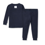 Load image into Gallery viewer, Solid Rib Organic Cotton Two-Piece Pajamas - Midnight