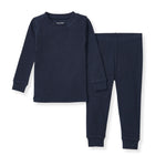 Load image into Gallery viewer, Solid Rib Organic Cotton Two-Piece Pajamas - Midnight
