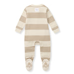 Load image into Gallery viewer, Mommy & Me Rugby Stripe Organic Cotton Sleep & Play - Oat