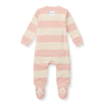 Load image into Gallery viewer, Rugby Stripe Organic Cotton Sleep & Play - Pink Sand