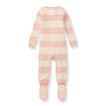 Load image into Gallery viewer, Rugby Stripe Organic Cotton Sleeper - Pink Sand