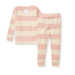 Load image into Gallery viewer, Rugby Stripe Organic Cotton Two-Piece Pajamas - Ranunculus