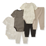 Load image into Gallery viewer, Swaying Branches Organic Short Sleeve Bodysuit & Pant Set 3 Pack