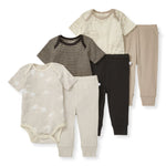 Load image into Gallery viewer, Swaying Branches Organic Short Sleeve Bodysuit & Pant Set 3 Pack
