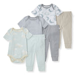 Load image into Gallery viewer, Hello Moon Organic Short Sleeve Bodysuit & Pant Set 3 Pack