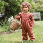 Load image into Gallery viewer, Product Image 1 of Dotted Rib Organic Baby Girl Jumpsuit