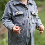 Load image into Gallery viewer, Product Image 3 of Acid Wash Organic Baby Boy Jumpsuit - Flint