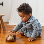 Load image into Gallery viewer, Product Image 4 of Acid Wash Organic Baby Boy Jumpsuit - Flint