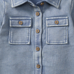 Load image into Gallery viewer, Acid Wash Organic Baby Boy Jumpsuit - Flint Swatch