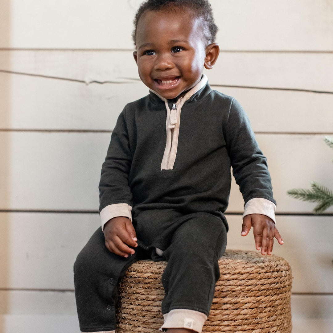 Product Image 1 of Quarter Zip Baby Boy Jumpsuit