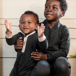 Load image into Gallery viewer, Product Image 2 of Quarter Zip Baby Boy Jumpsuit