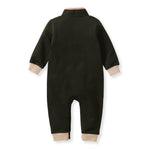 Load image into Gallery viewer, Quarter Zip Baby Boy Jumpsuit Back