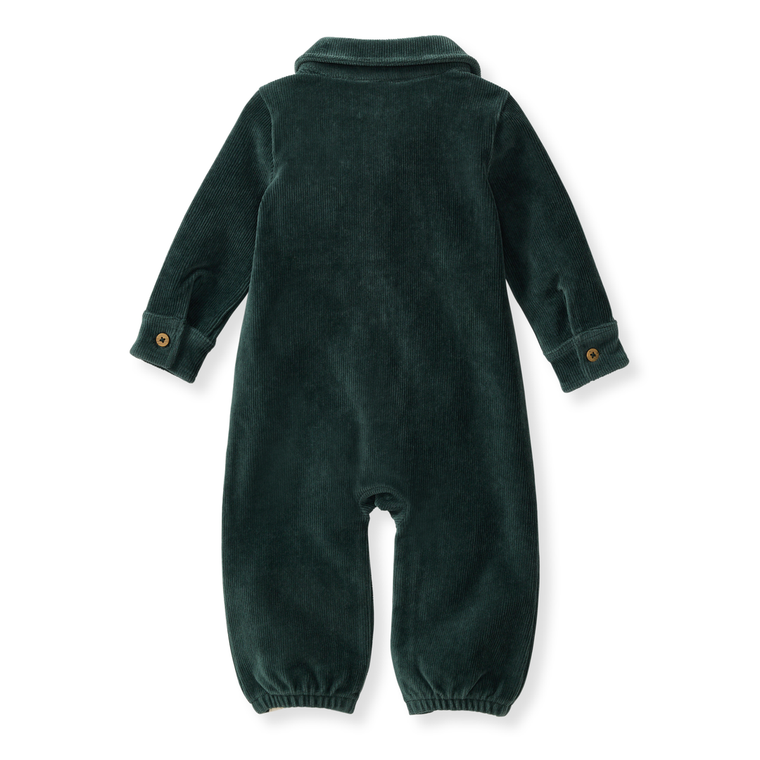 Knit Corduroy Organic Baby Boy Jumpsuit Back