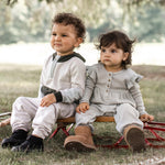 Load image into Gallery viewer, Product Image 2 of Organic Thermal Baby Girl Jumpsuit