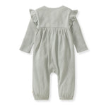 Load image into Gallery viewer, Organic Thermal Baby Girl Jumpsuit Back