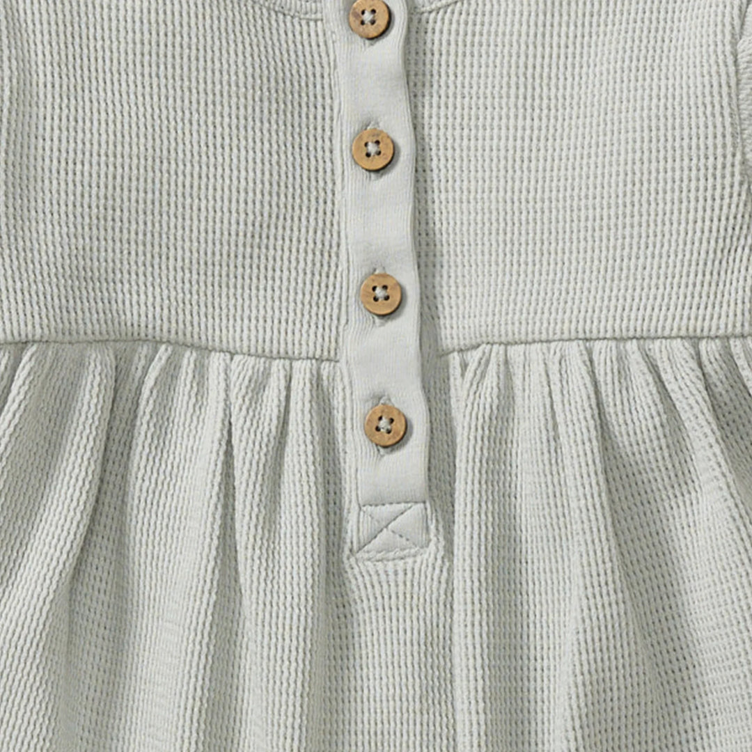 Organic Thermal Baby Girl Jumpsuit Swatch