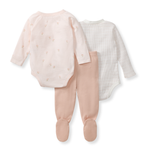Load image into Gallery viewer, Ditsy Floret 3 Piece Bodysuit & Pant Set Back