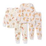 Load image into Gallery viewer, Eggs & Coffee 4 Piece Infant PJ Set