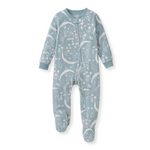 Load image into Gallery viewer, Celestial Moon polarbee™ Repreve® Fleece Pajamas - Mountain Blue