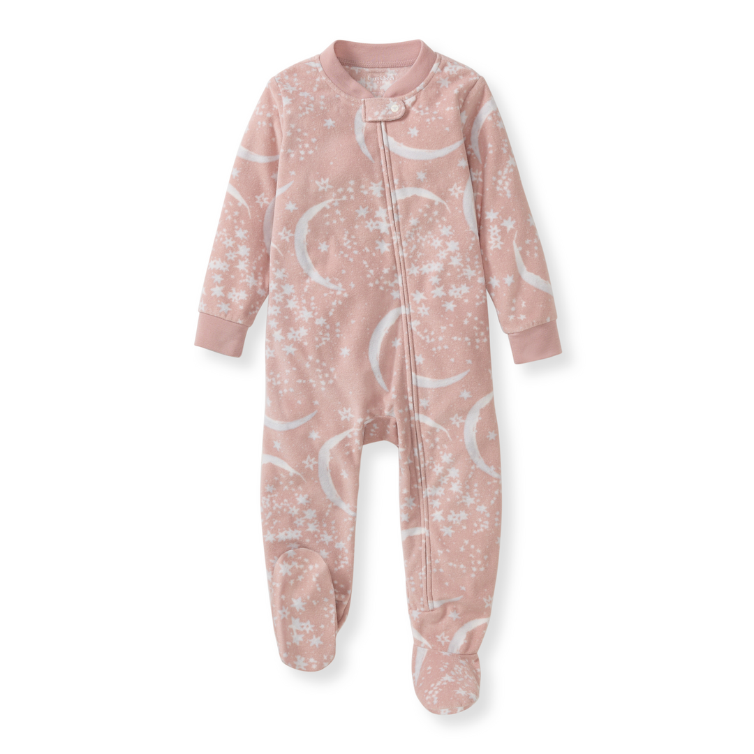 Celestial Moon polarbee™ Repreve® Fleece Pajamas - Organic Rose