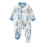 Load image into Gallery viewer, Sunrise Slopes Organic Cotton Sleep & Play - Mountain Blue