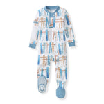 Load image into Gallery viewer, Sunrise Slopes Organic Cotton Sleeper - Mountain Blue
