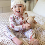 Load image into Gallery viewer, Product Image 2 of Sunrise Slopes Organic Cotton Pajamas - Organic Rose